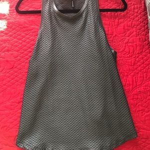 Black metallic like t-back blouse